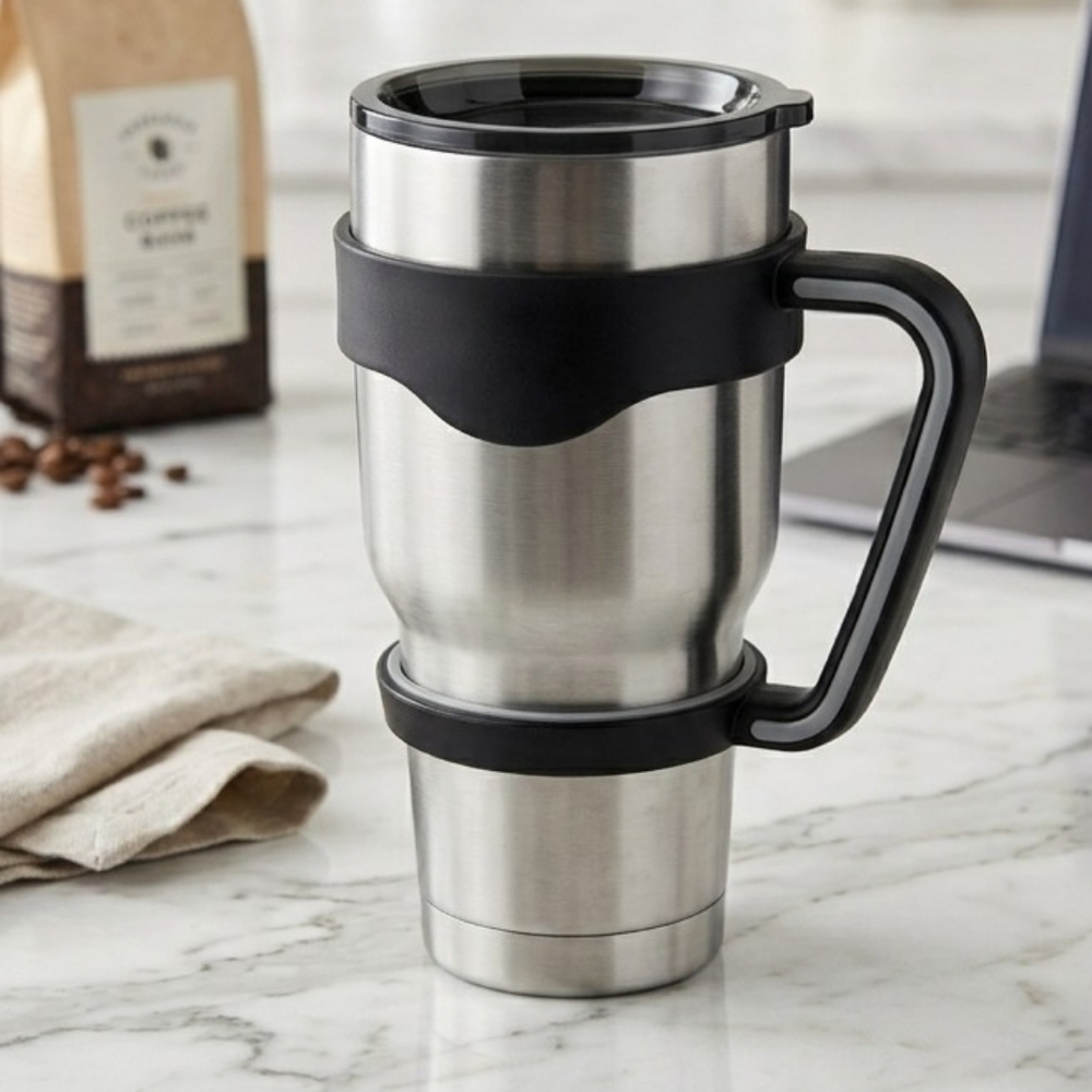 Universal Adjustable Tumbler Handle Fits 30 oz & 40 oz Stainless Steel Mugs
